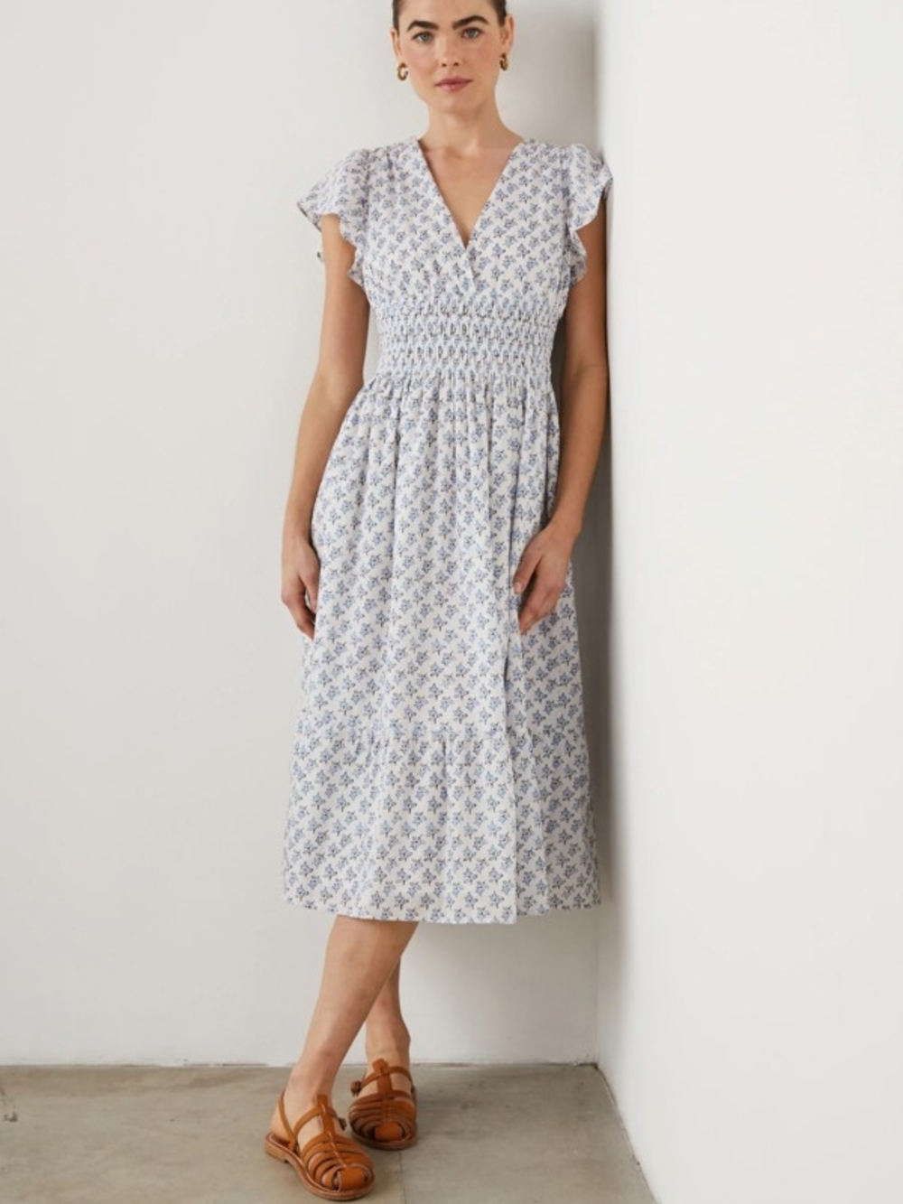 Rails Small Seona Dress in White Blue Ivy